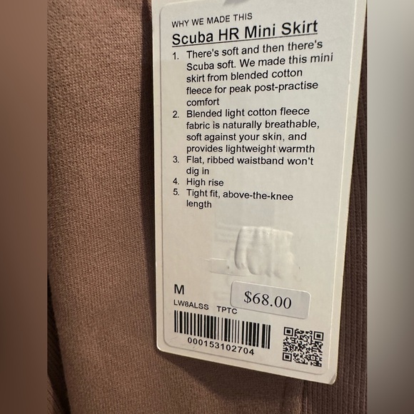 Lululemon NWTScuba Mini Skirt - Picture 5 of 6